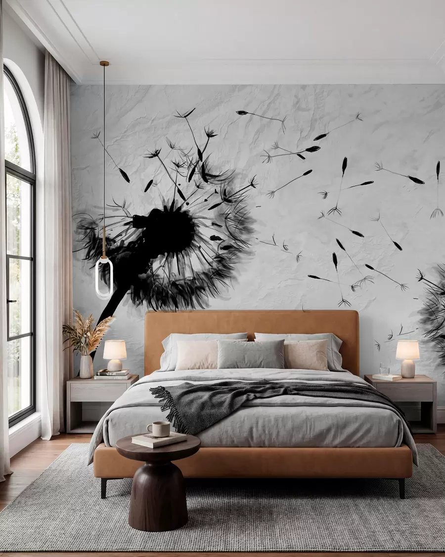 Fotobehang Bloem, plant en wimper u06731