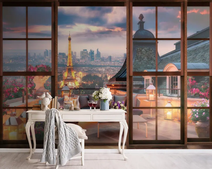 Fotobehang Wolk, gebouw en lucht u60794