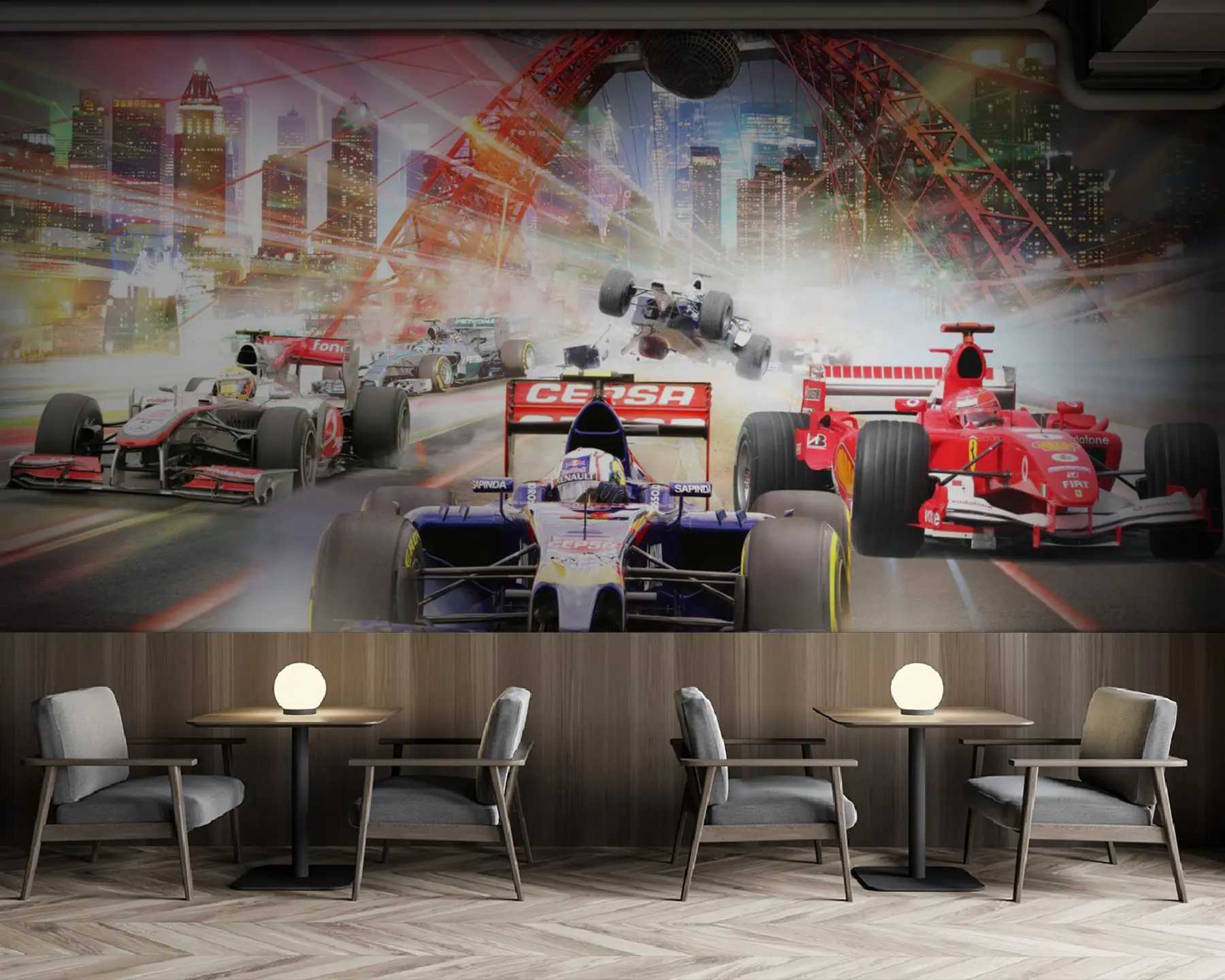 Fotobehang Wiel, band en auto u64439