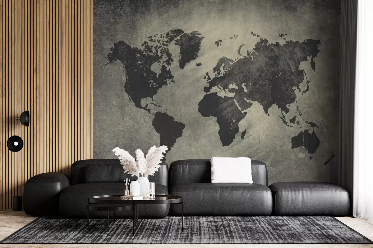 Fotobehang Bruin, wereld en kaart u68156