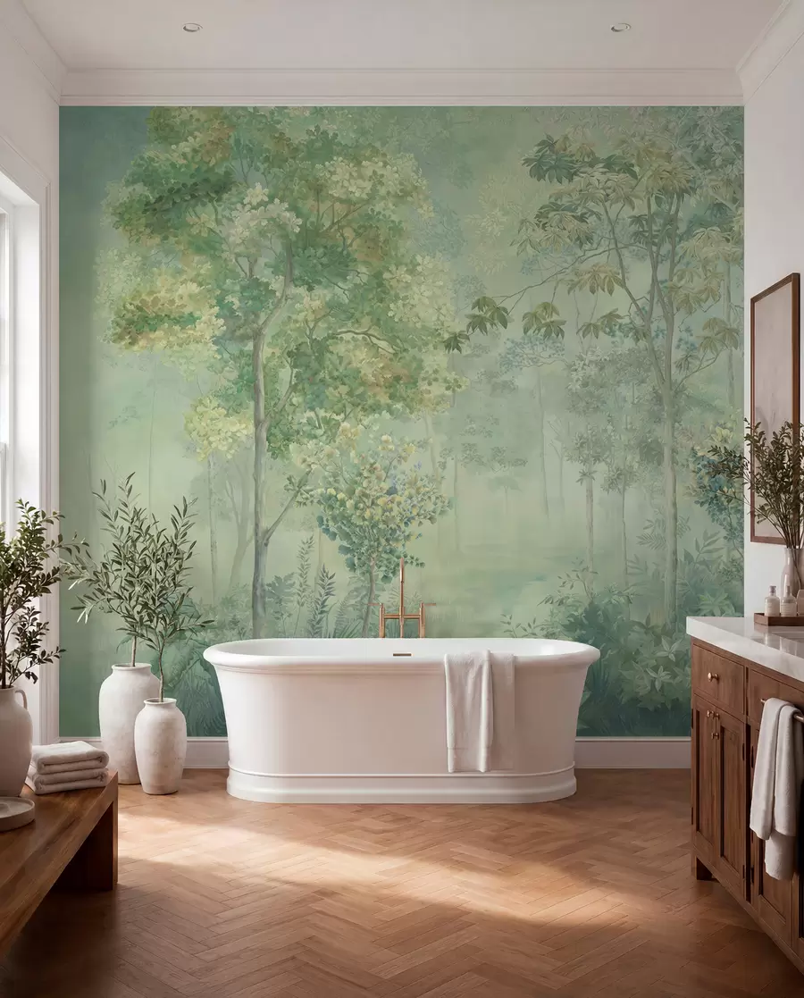 Fotobehang Bosschets — Mosgroen u78448v1