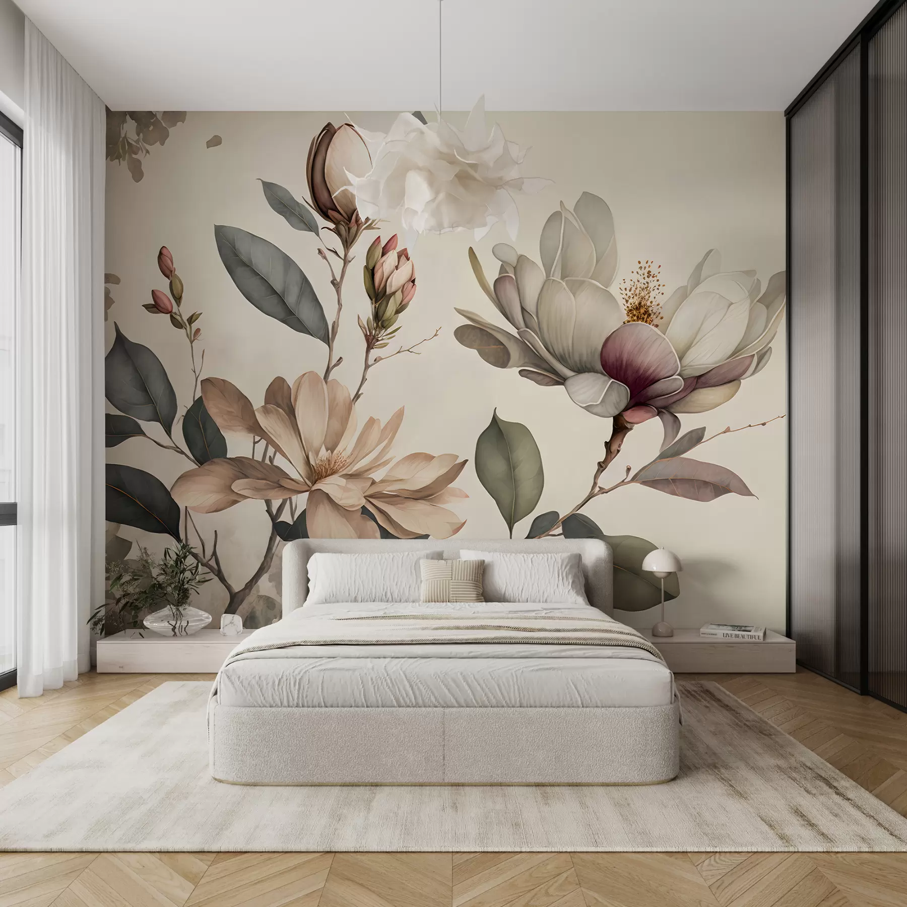 Fotobehang Magnolia -illustratie u93020