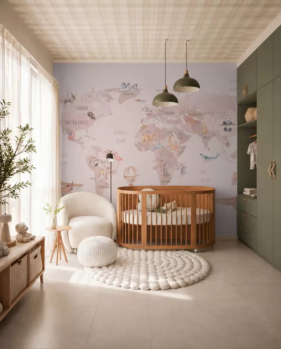 Fotobehang Fairytale -kaart van de wereld u74508