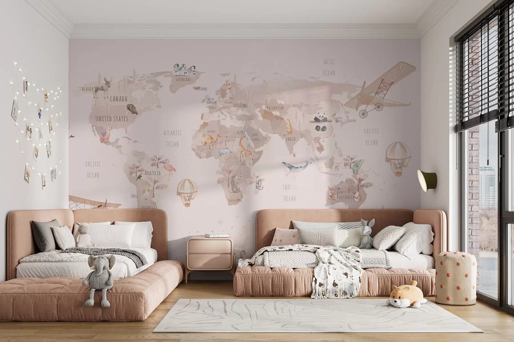 Fotobehang Fairytale -kaart van de wereld u74508