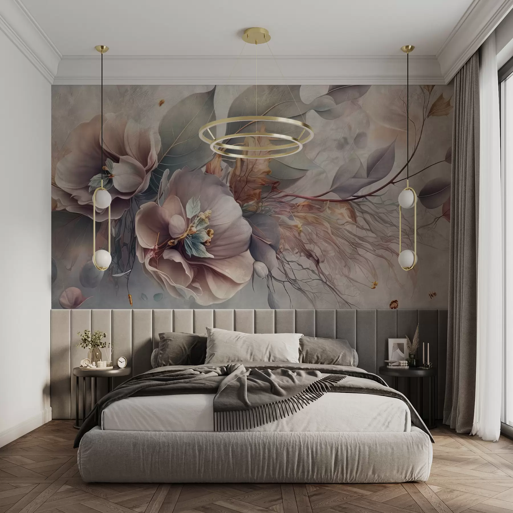 Fotobehang Chimaera bloemen u93930