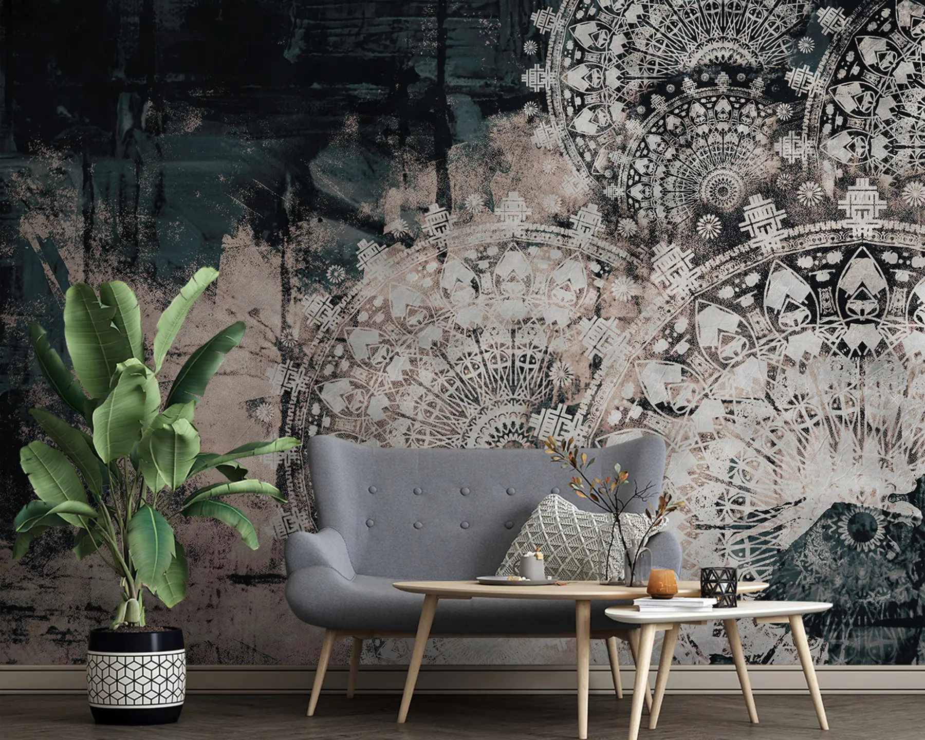 Fotobehang Vintage mandala u93958