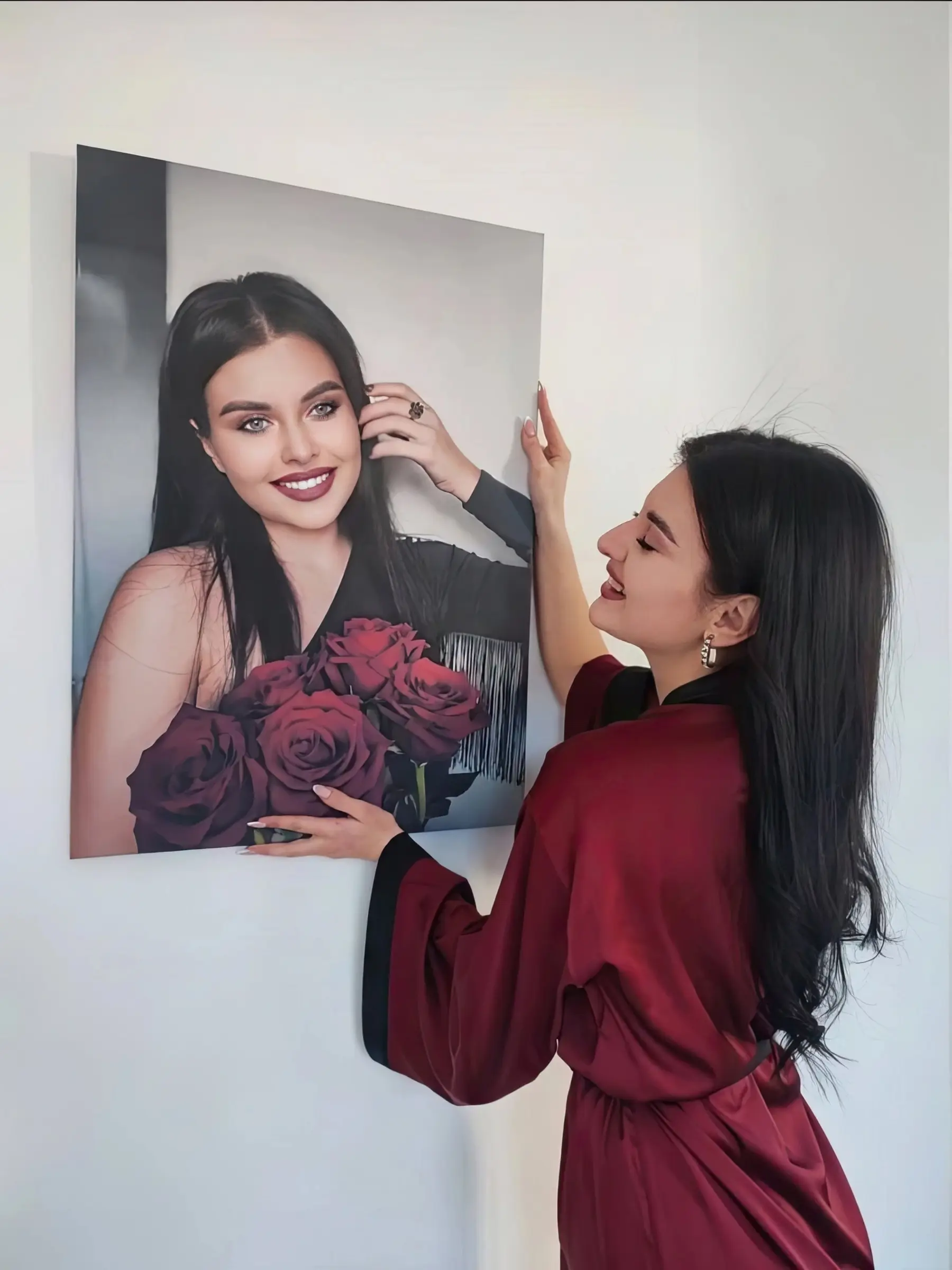  Schilderijen Lachen, flitsfotografie en lippenstift s31864