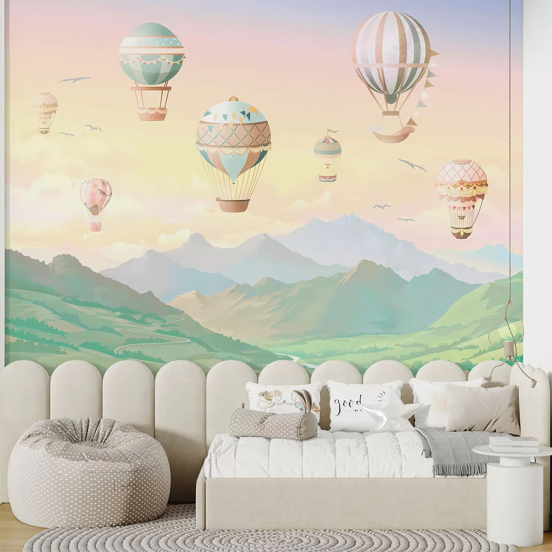 Fotobehang Een fantastische vallei met ballonnen u94137