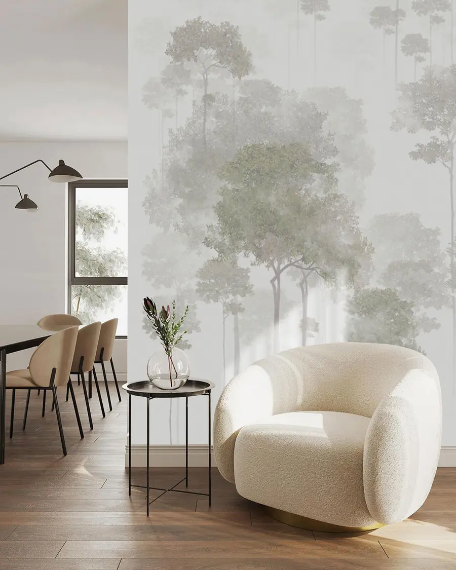 Fotobehang Breekbare groene bomen u94301