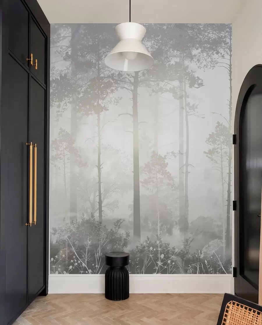 Fotobehang Bos in de mist u94439