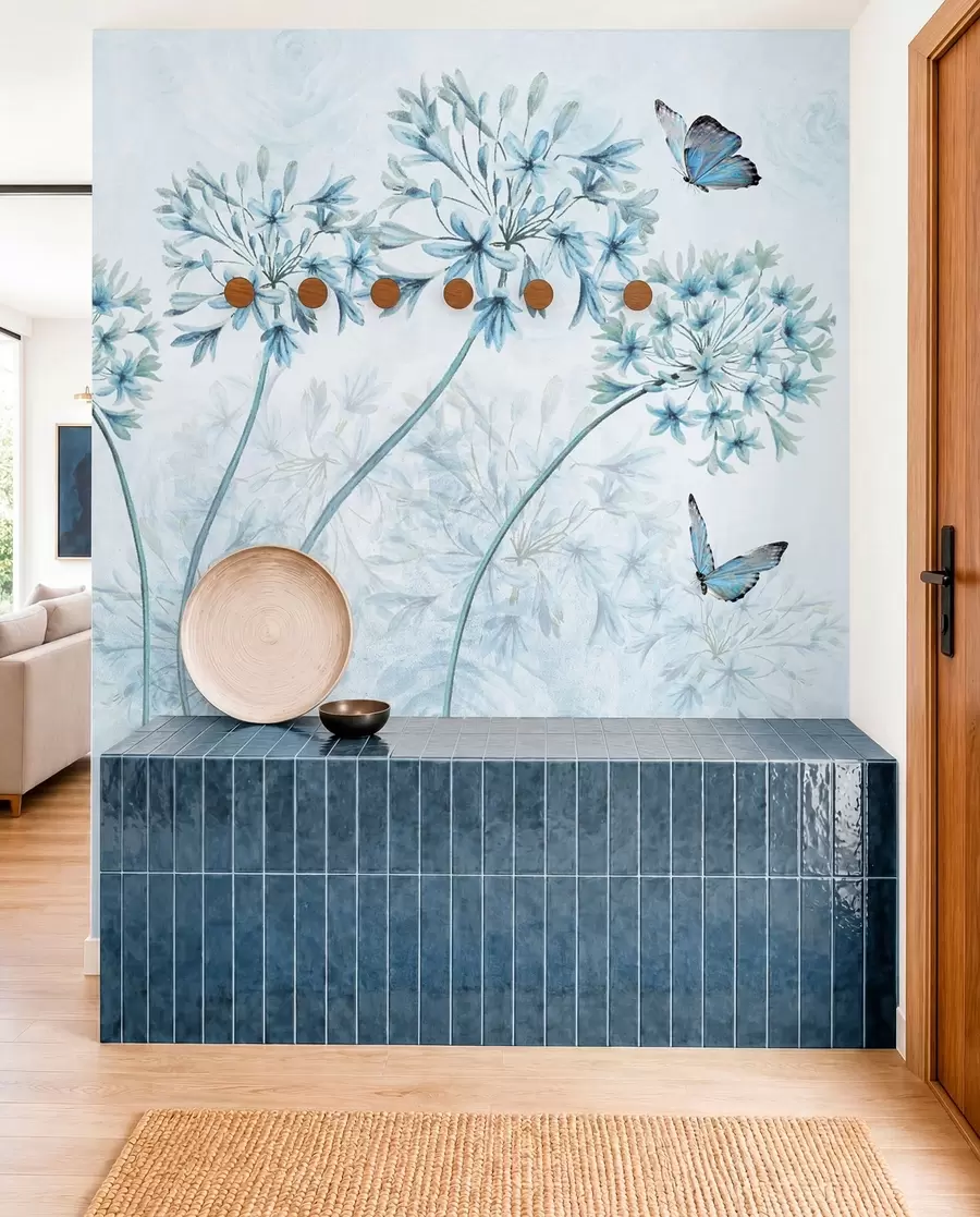 Fotobehang Plant, bloem en blauw u35495