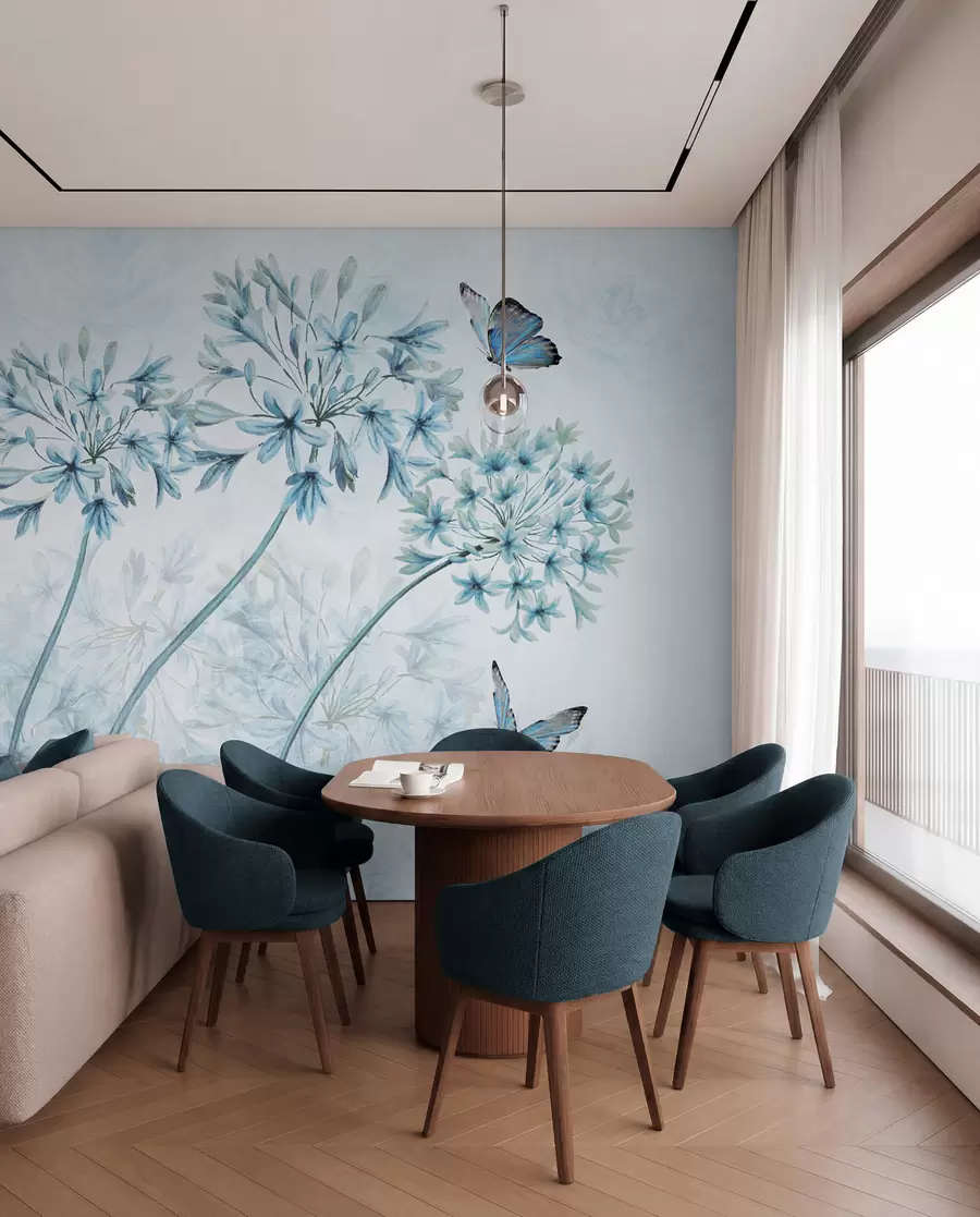 Fotobehang Plant, bloem en blauw u35495