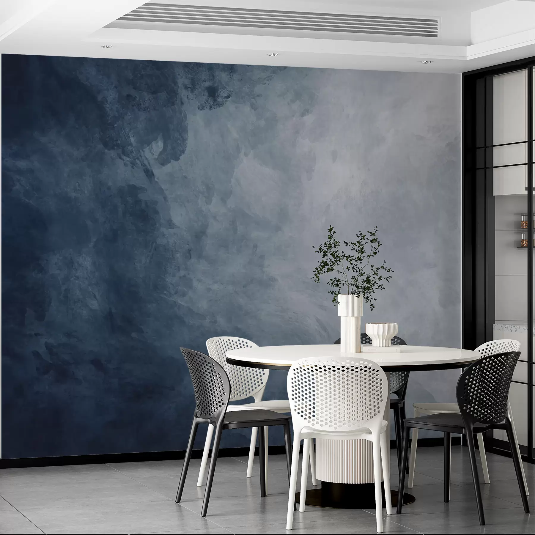 Fotobehang Water, wolk en grijs u03136