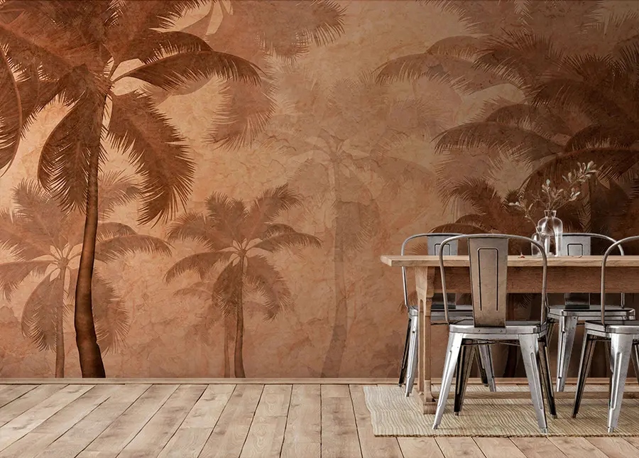Fotobehang Sepia palm u94404