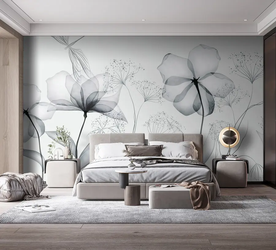 Fotobehang Bloemen en planten in aquarelstijl u94319