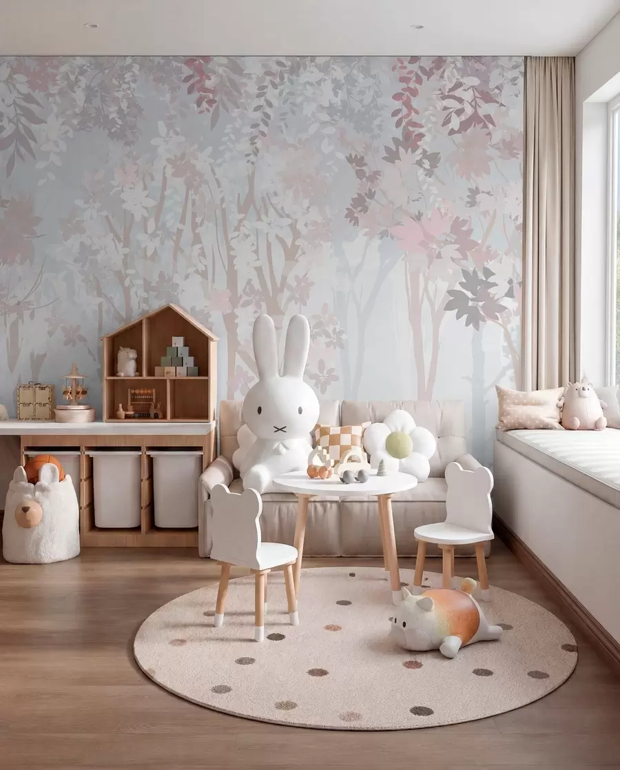Fotobehang Bos in lavendeltinten u94171