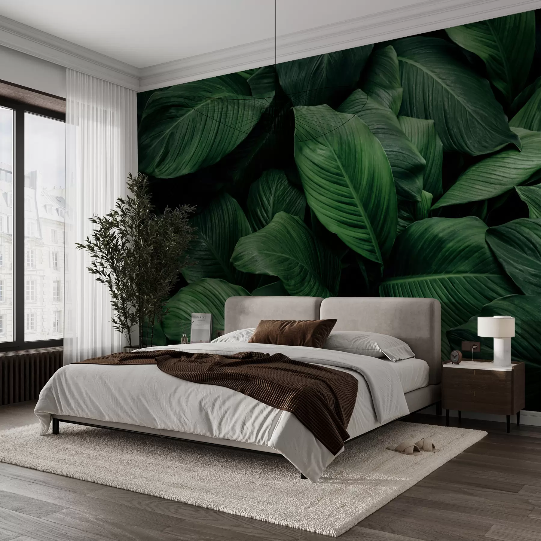 Fotobehang Abstracte tropische bladeren u75827