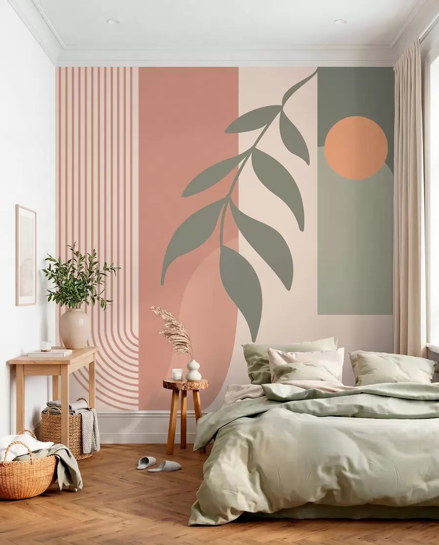 Fotobehang Bogen en bladtakken u94153