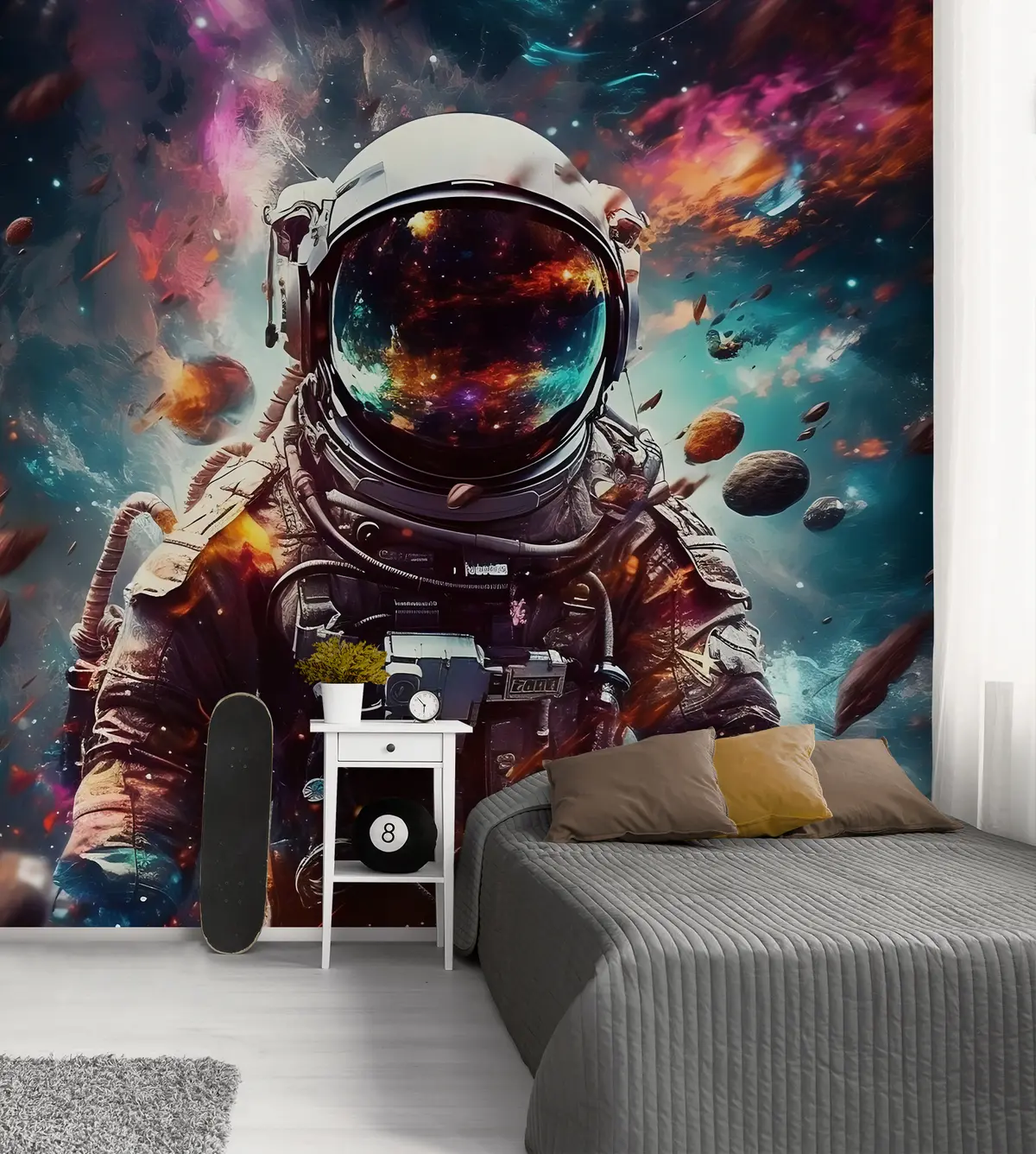 Fotobehang Astronaut in een kleurenzee u95147