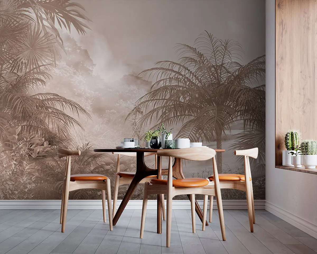 Fotobehang Ontwerp van het tropische boombehang u95102