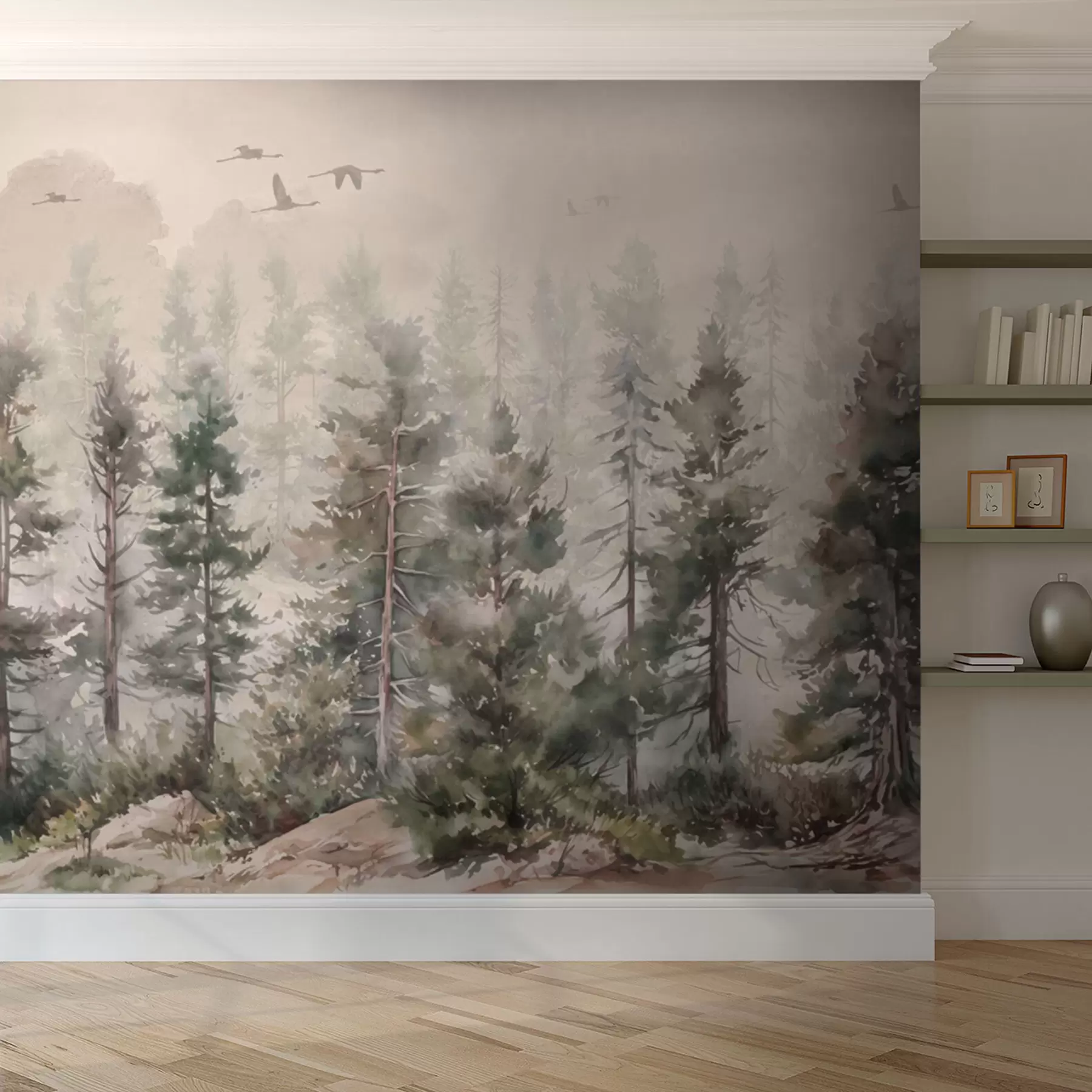 Fotobehang Dennenbos u94848