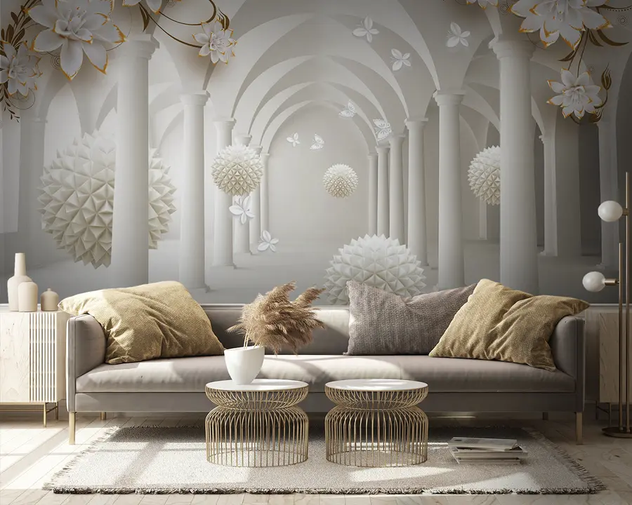 Fotobehang Stekelige bollen in de tunnel u94966