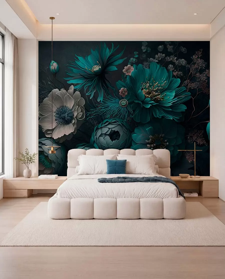 Fotobehang ochtend bloemen u75405