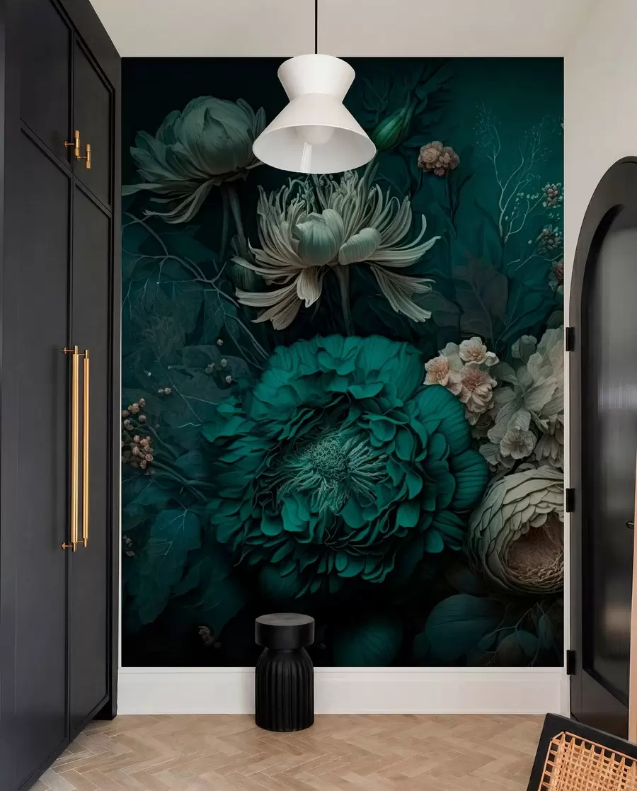 Fotobehang bloemen nacht u75402