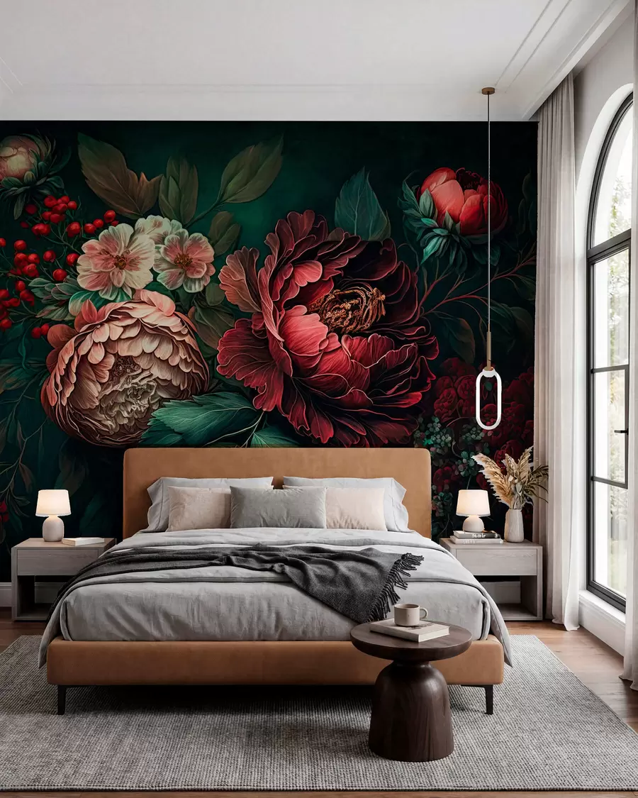 Fotobehang Avond tuin u75412