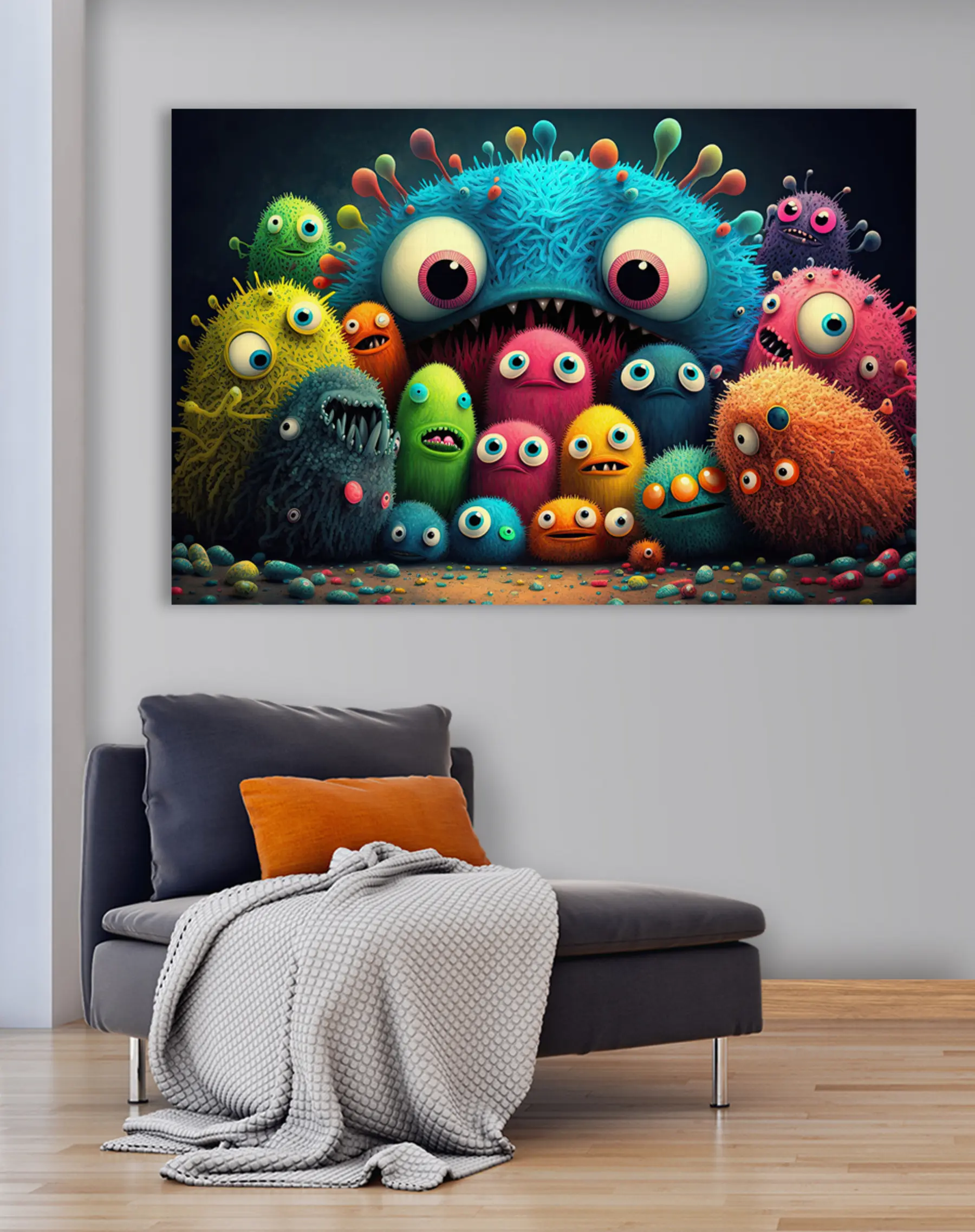 Fotobehang Leuke kleurrijke monsters s33531