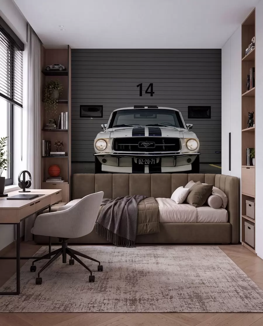 Fotobehang Ford-Mustang uit 1970 u95536