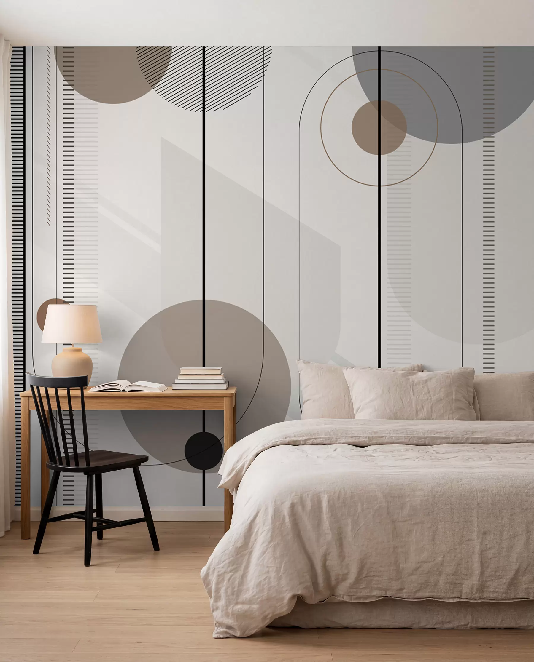 Fotobehang Cirkels aan draden u95379