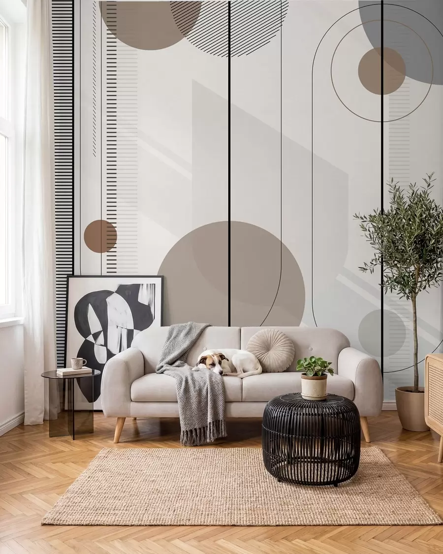 Fotobehang Cirkels aan draden u95379