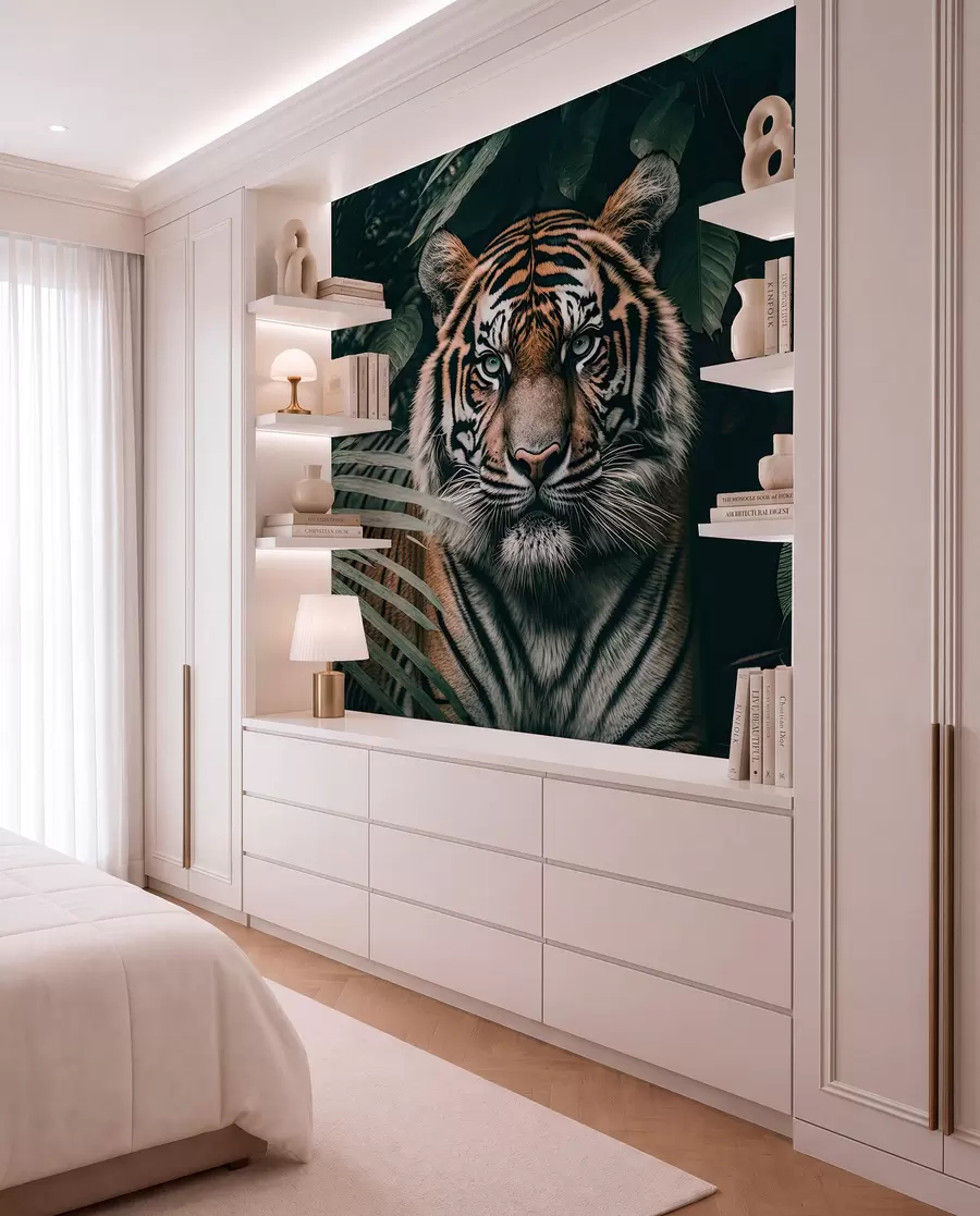 Fotobehang Tijger in het regenwoud u95619