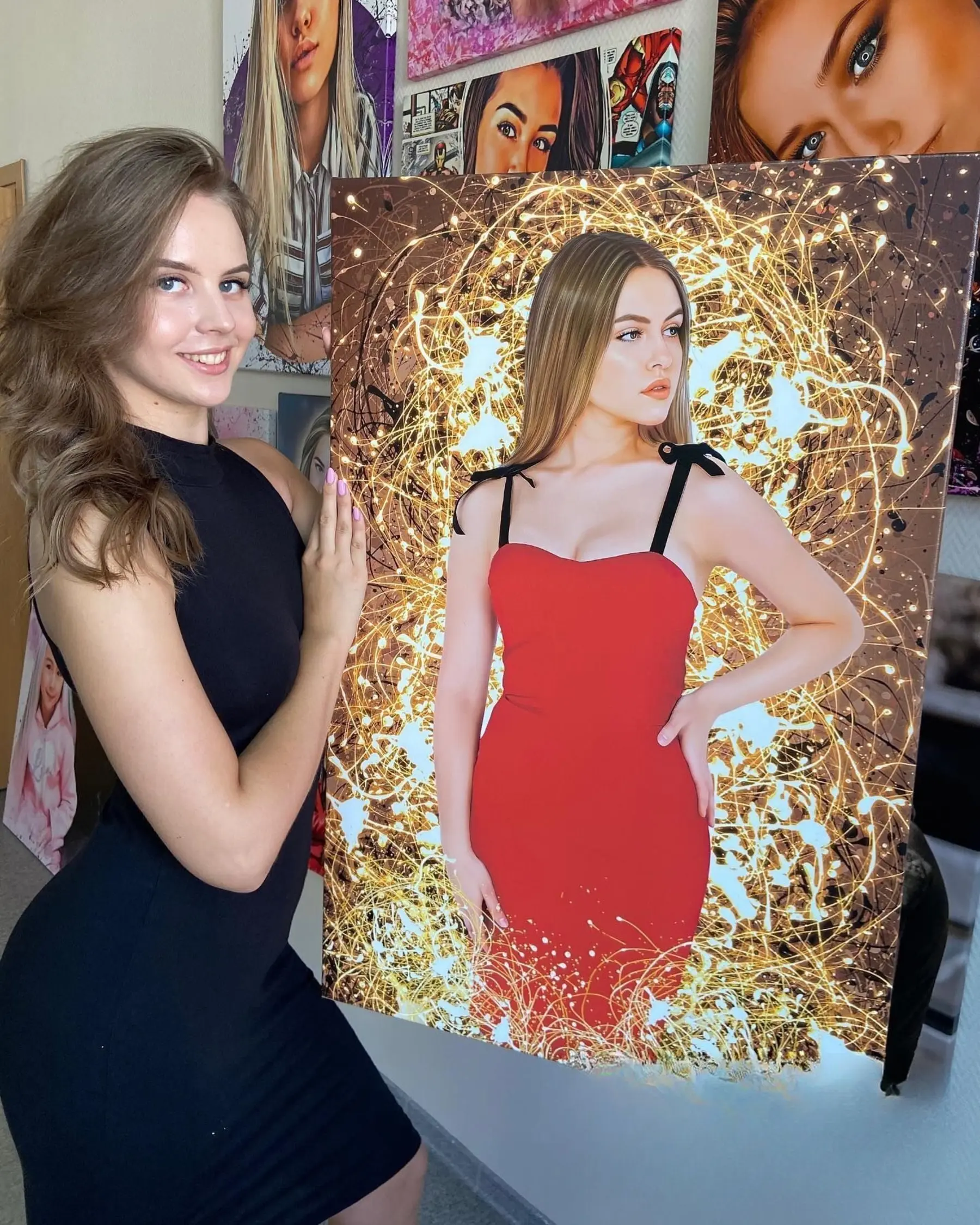  Schilderijen Bruiloft cadeau portret in aquarellen s34666