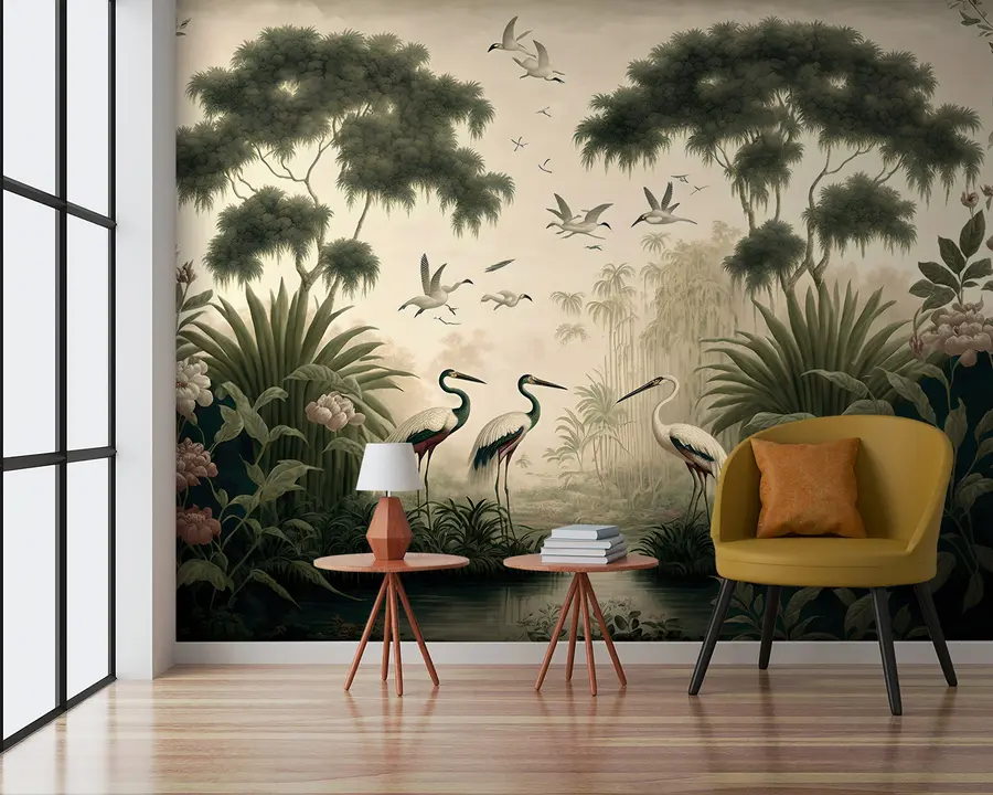Fotobehang vogels in het regenwoud u95653