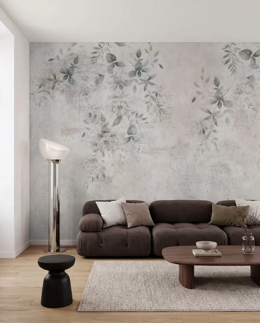 Fotobehang Bloemen met patina u96140