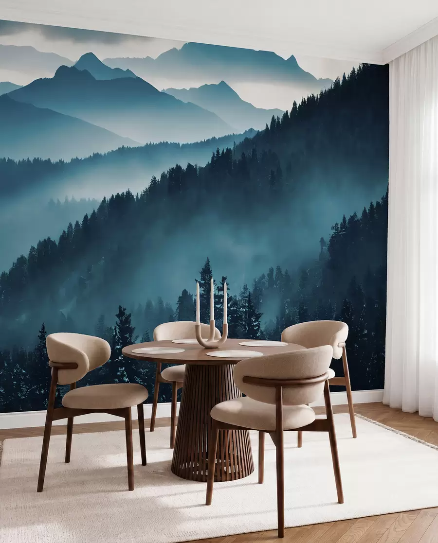 Fotobehang Berglandschap blauwe wereld u96041