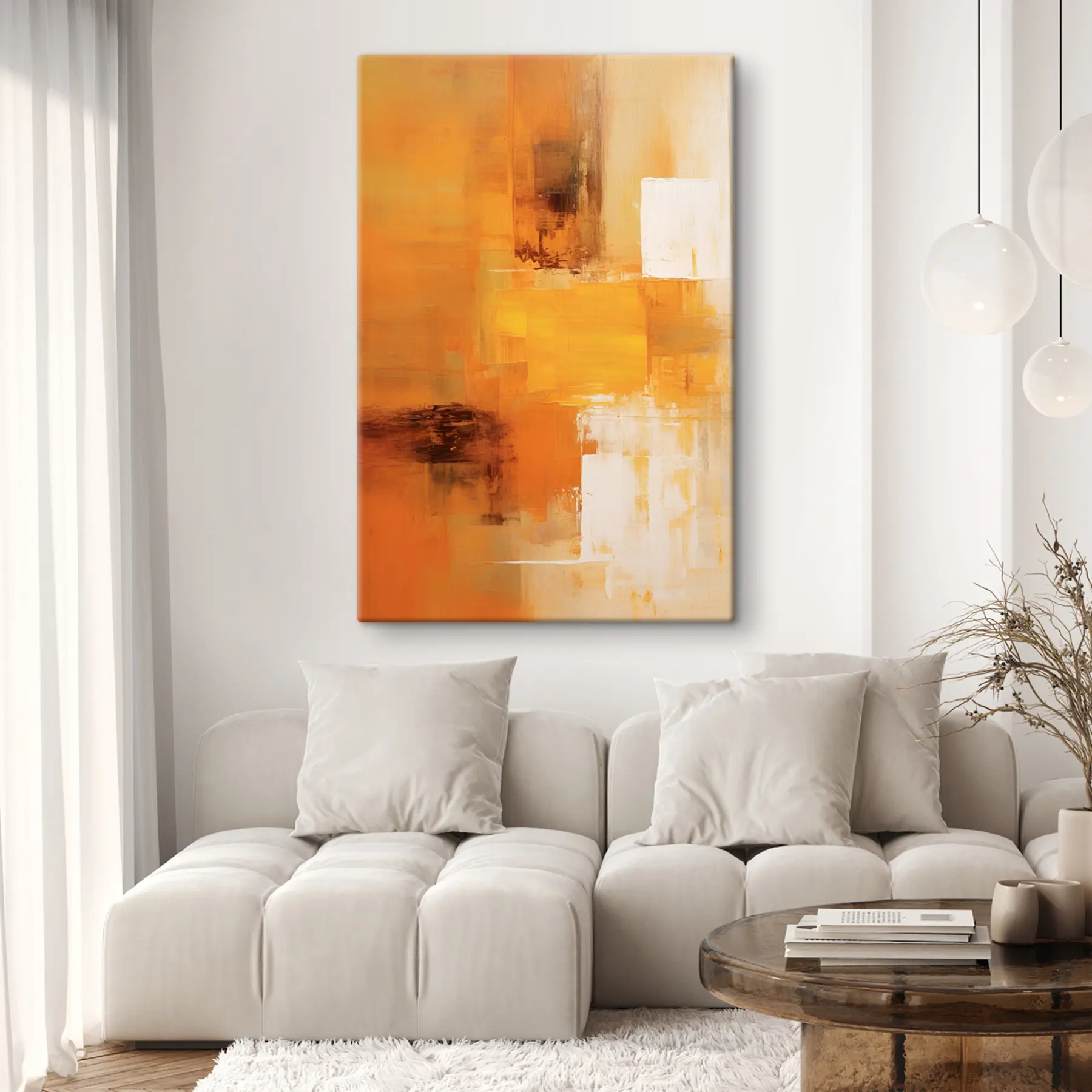 Fotobehang Abstractie in oranje tinten s35299