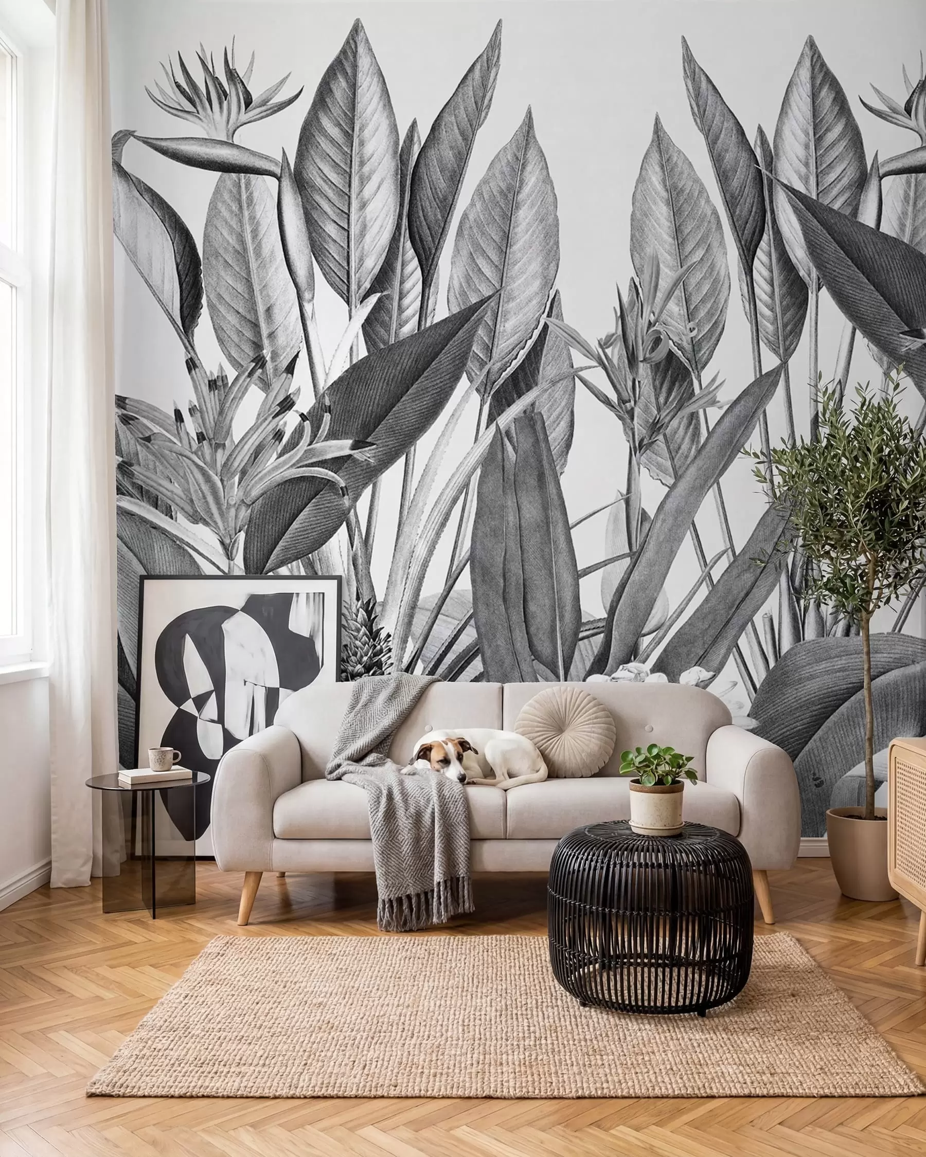 Fotobehang Jungle in inkt u96833