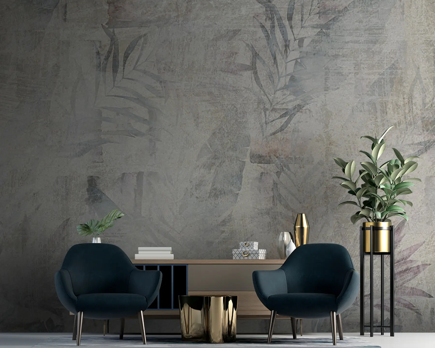 Fotobehang Aquarel tropen zolder u96807