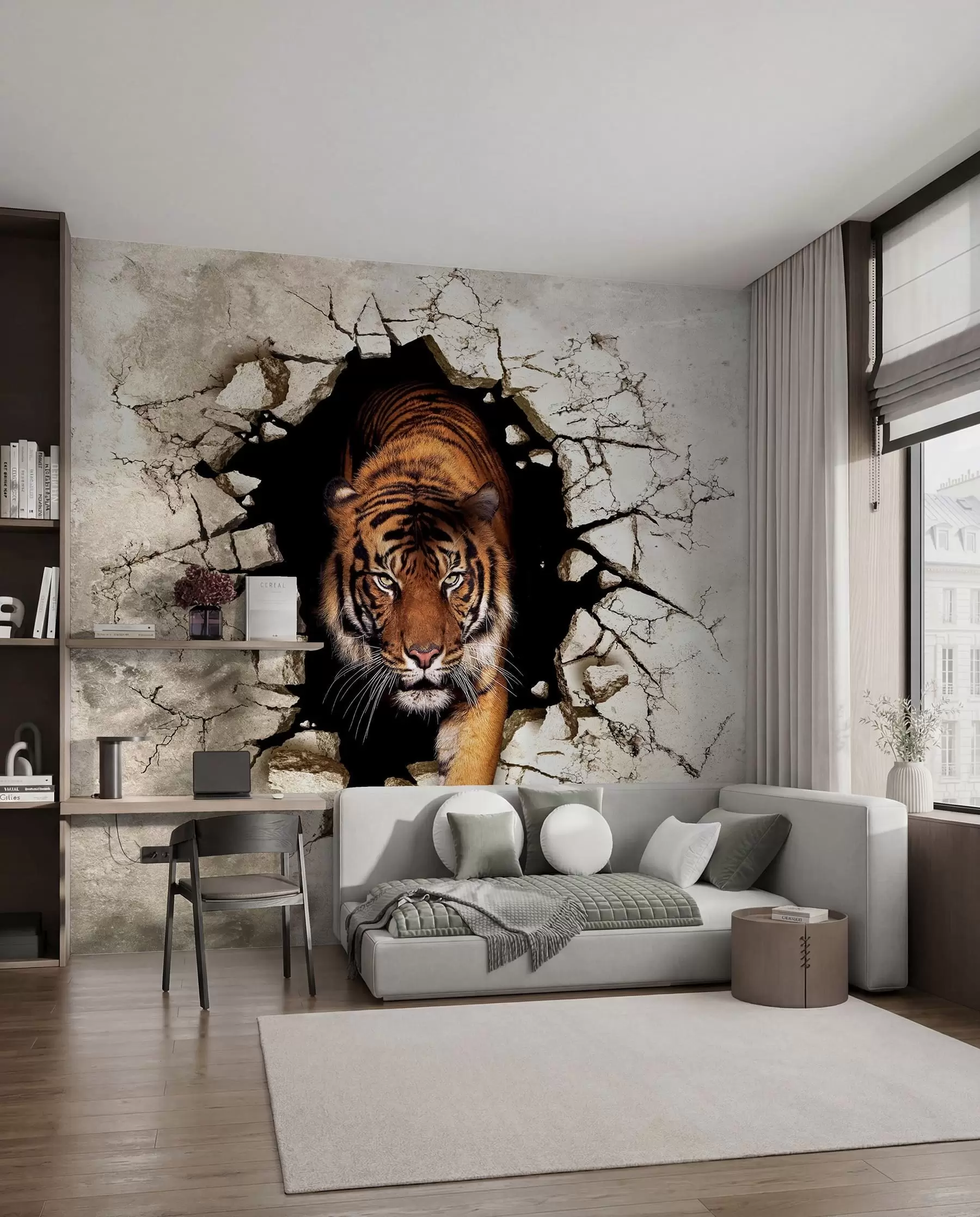 Fotobehang 3D tijger u97031