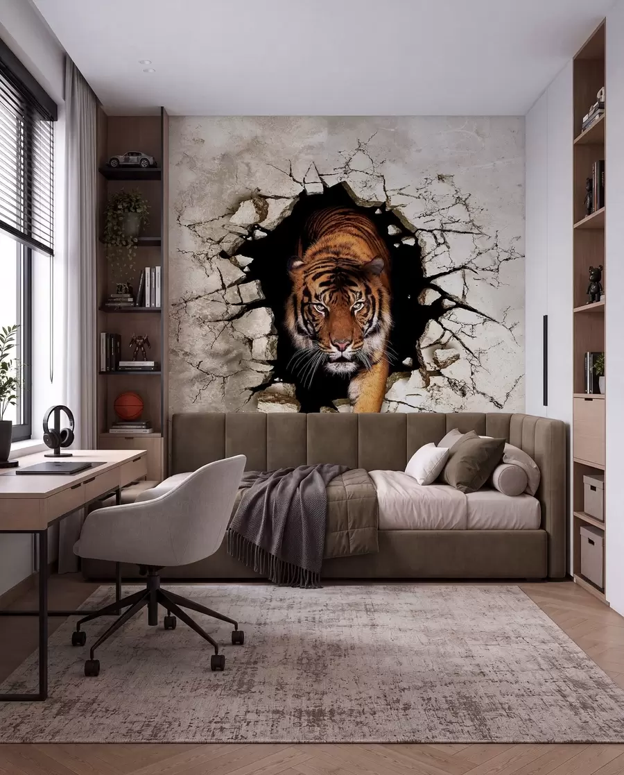 Fotobehang 3D tijger u97031