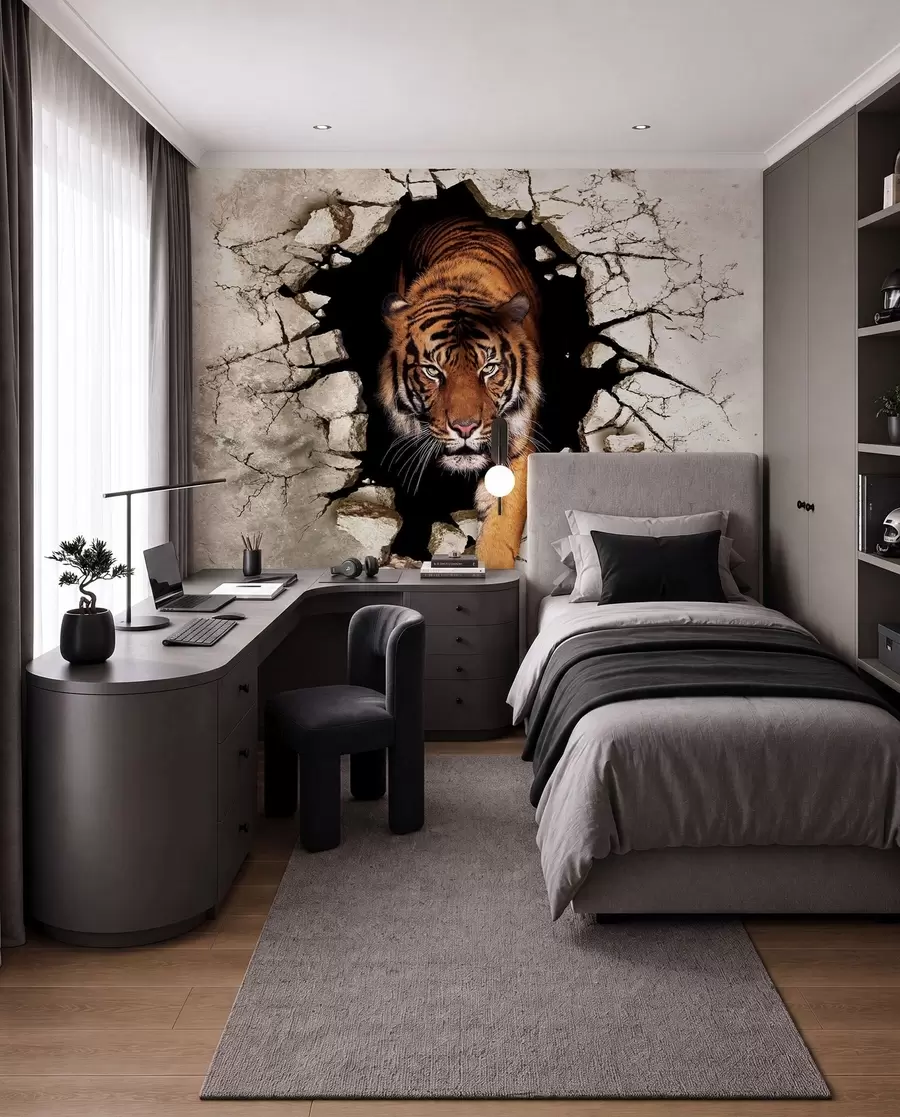 Fotobehang 3D tijger u97031