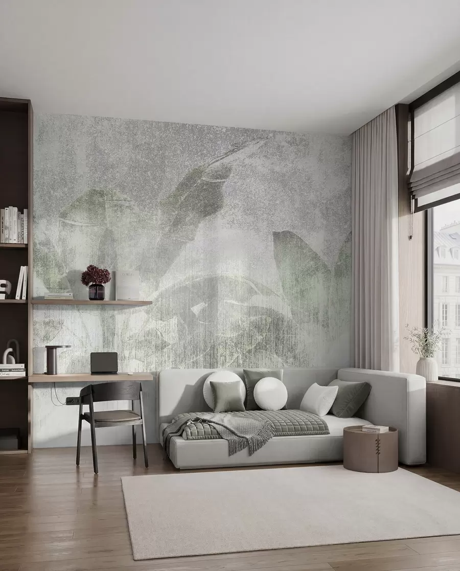 Fotobehang Tropische palmbomen in loftstijl u97030