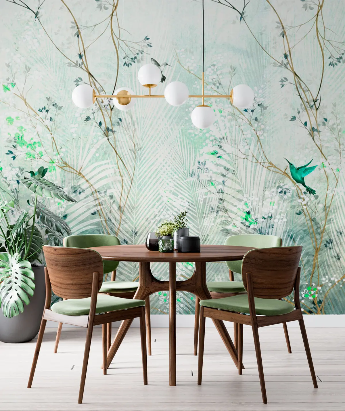 Fotobehang Kolibries in de tuin u97048