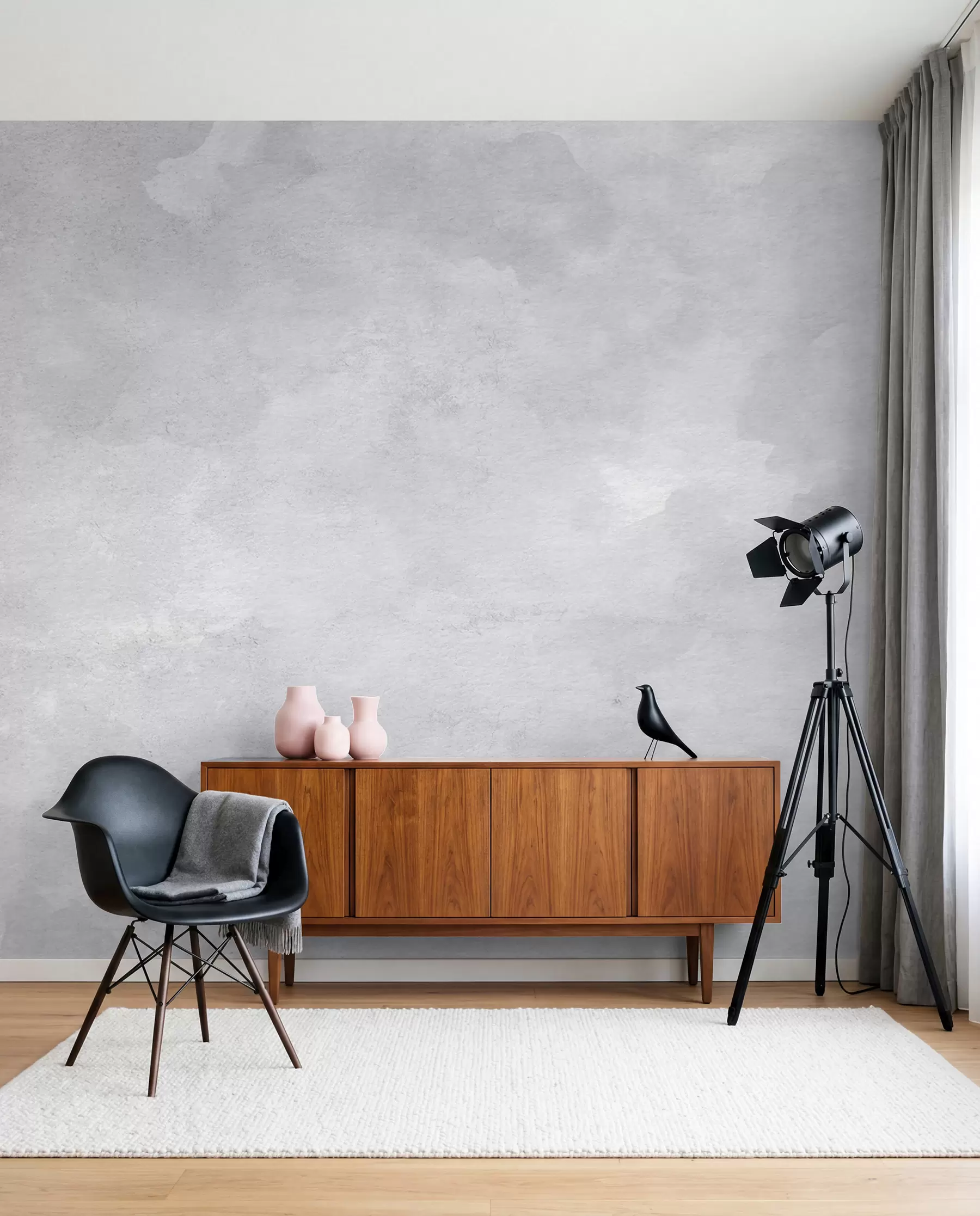 Fotobehang Wolkig grijs beton u97232