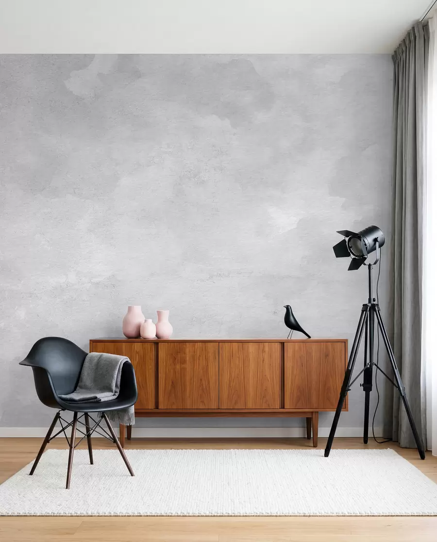 Fotobehang Wolkig grijs beton u97232