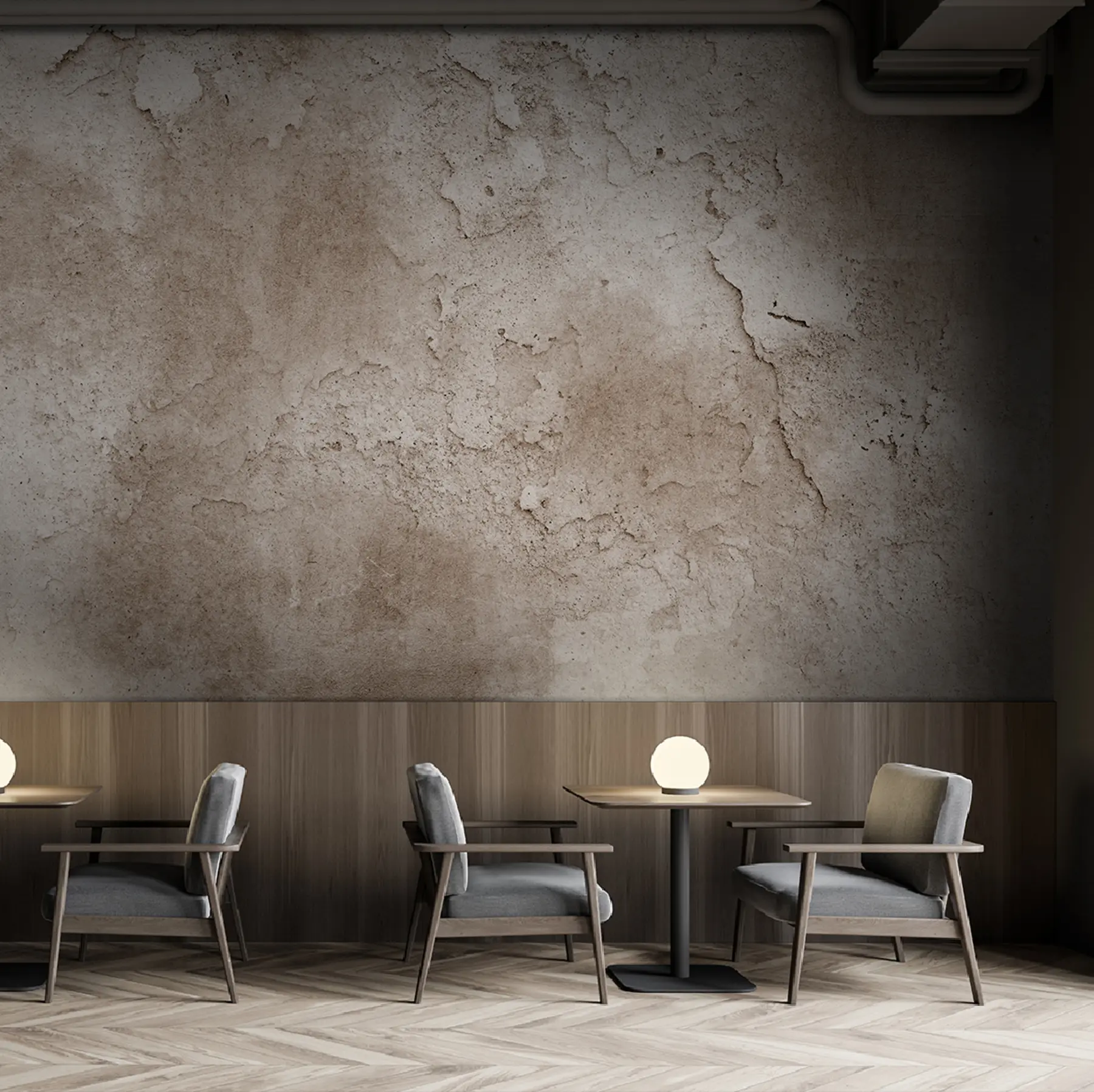 Fotobehang Bruine betonnen muur met ruwe randen u97237