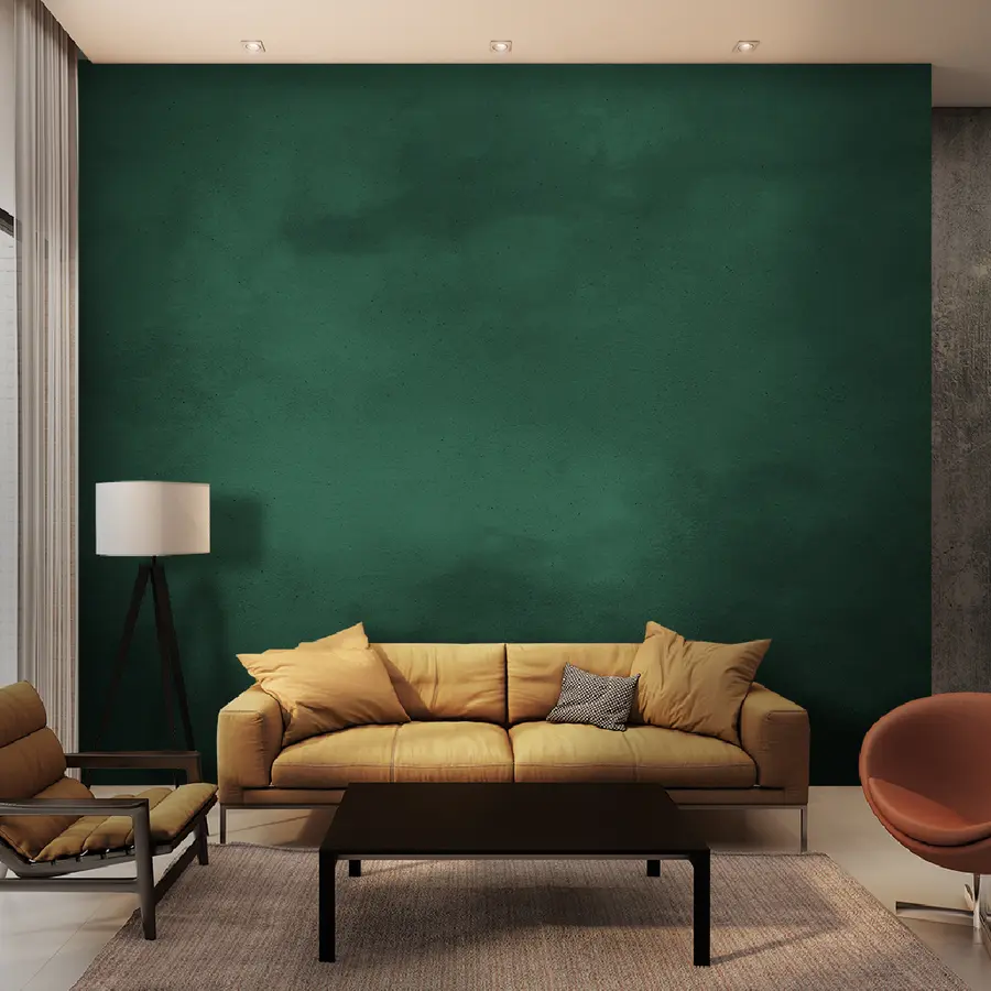 Fotobehang Smaragdgroene betonnen muur u97239